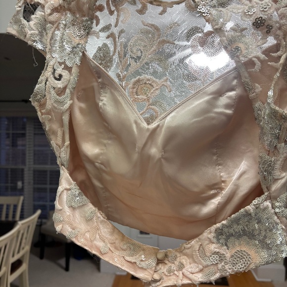 Blush Pink Two Piece Formal Dress - Picture 5 of 6